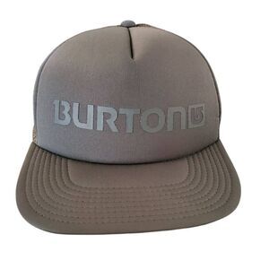 Burton Logo Army Green Snapback Baseball Hat Cap